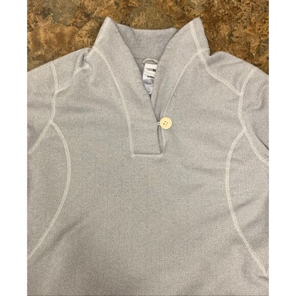 The North Face Crescent Ridge Shawl Gray FLEECE 1 button SWEATER JACKET Womens X - Picture 2 of 6